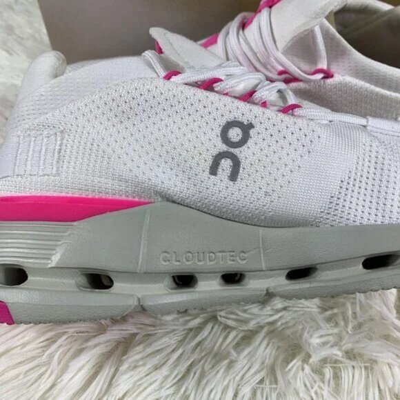 On Cloud Cloudnova Barbie Women Pink Shoes White - Picture 4 of 8